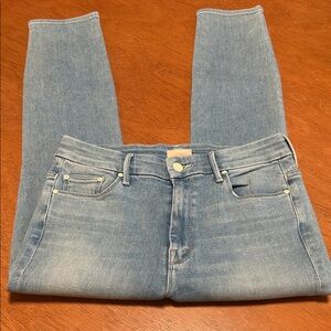 Mother High Waisted Looker Crop Jeans